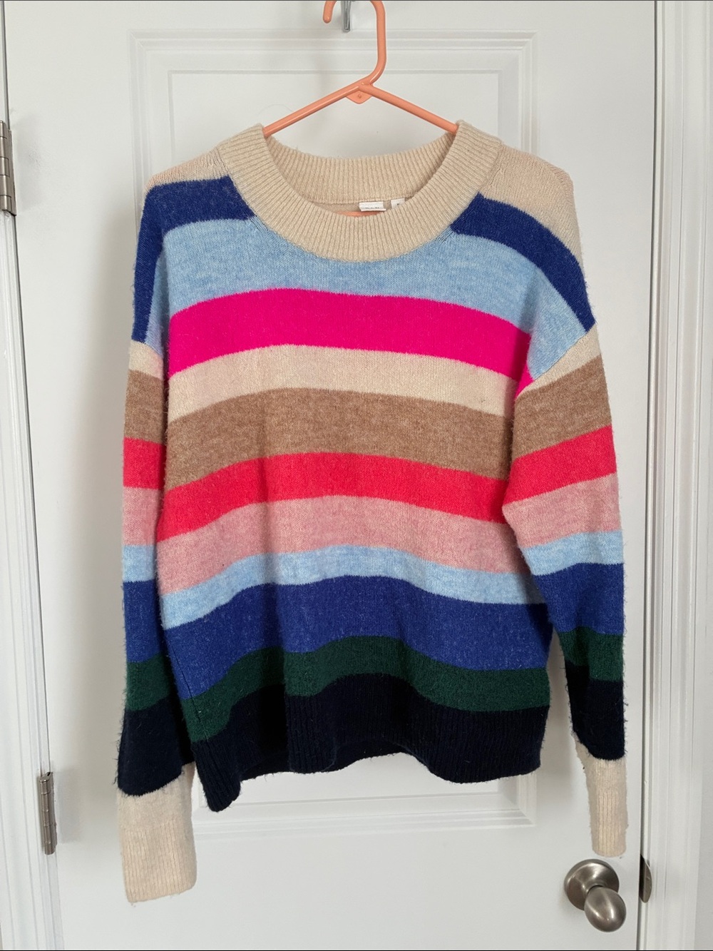 Striped Multicolor Crewneck Sweater - Women
